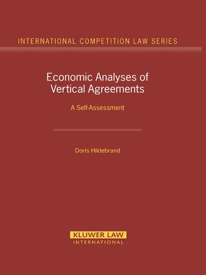 cover image of Economic Analyses of Vertical Agreements